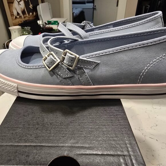 Woman's Shoes Converse Chuck Taylor All Star Dainty Mary Jane Ballet Blue Sz 9.5 - Picture 1 of 14